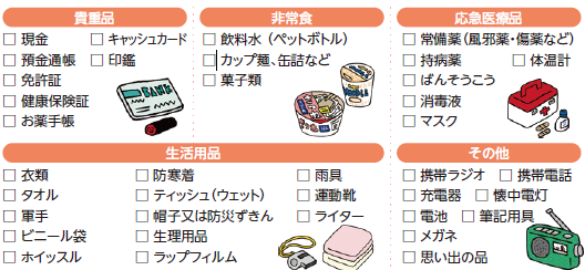 非常持ち出し品の画像