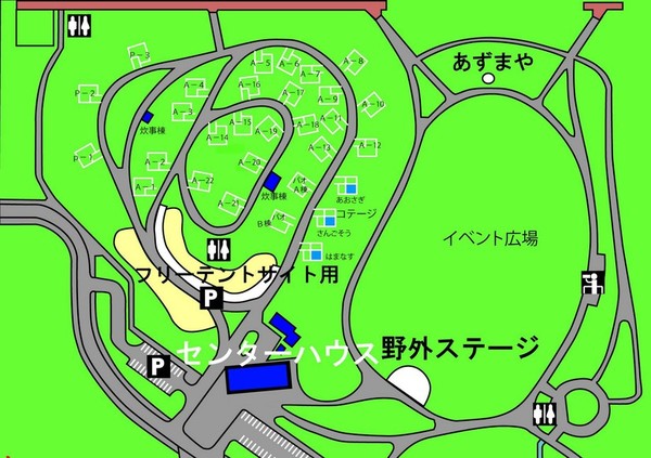 キャンプ場案内図の画像