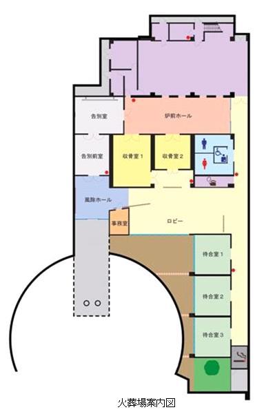 火葬場案内図の画像