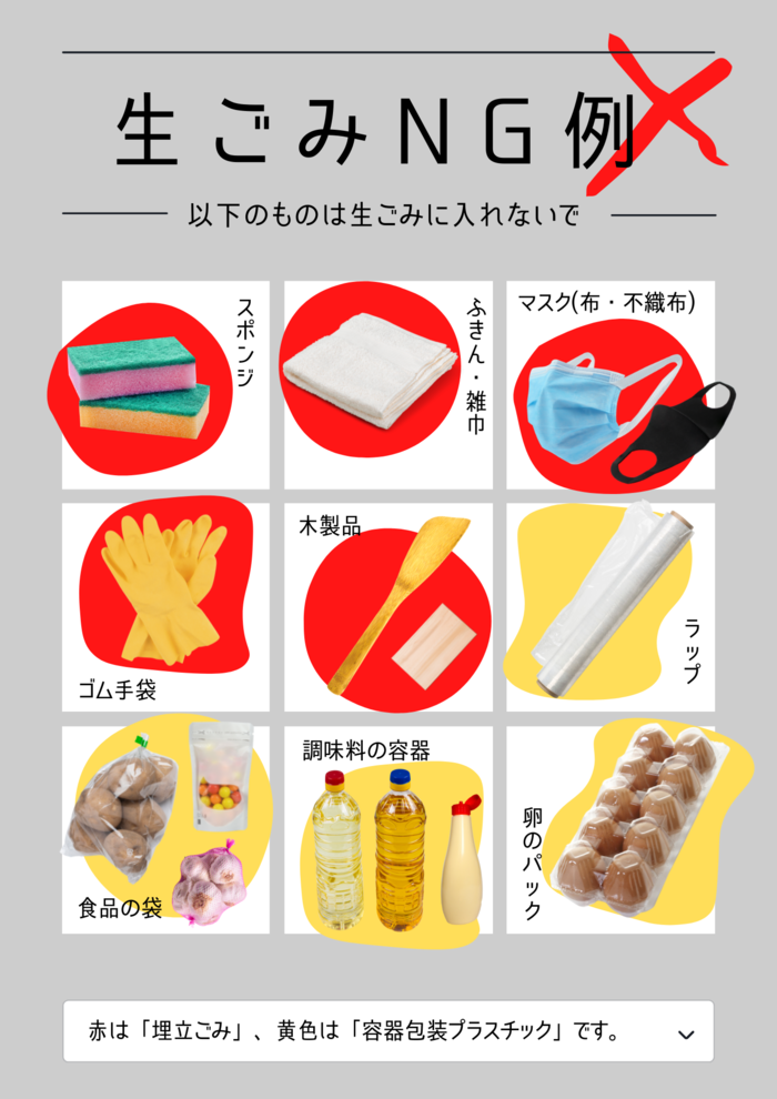 生ごみNG例の画像