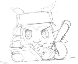 ニポネ　美術館でお絵かきの画像2