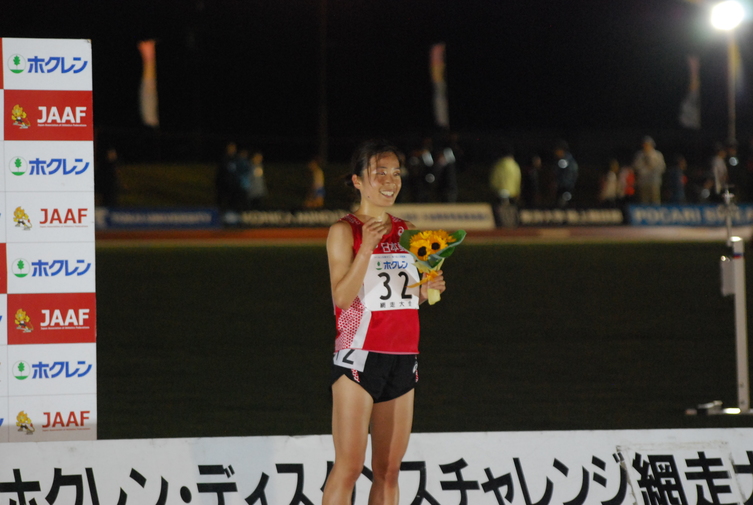 世界陸上出場を決めた鍋島選手の画像