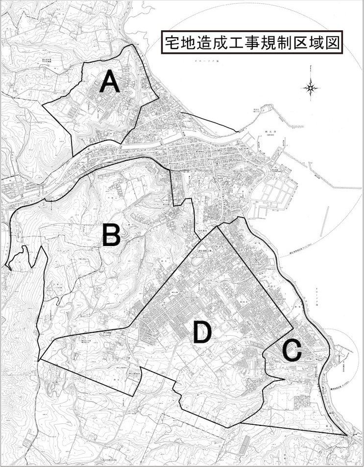 宅地造成規制区域図