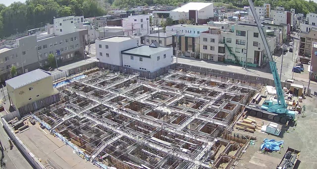 網走信用金庫本部の屋上に設置したカメラによる全景写真