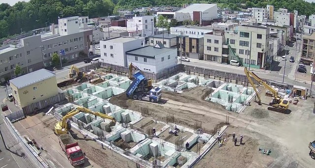 網走信用金庫本部の屋上に設置したカメラによる全景写真