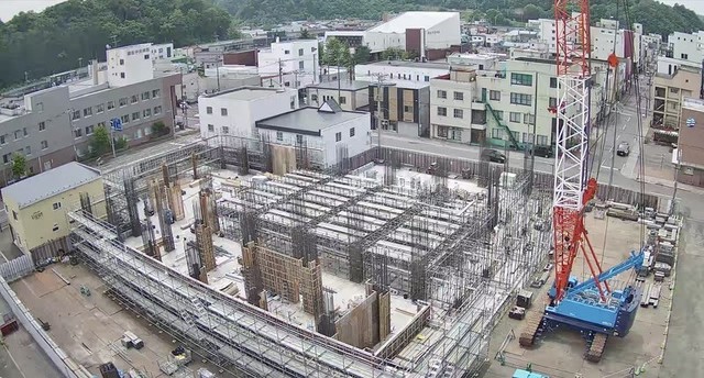 網走信用金庫本部の屋上に設置したカメラによる全景写真