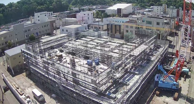 網走信用金庫本部の屋上に設置したカメラによる全景写真