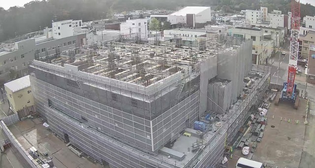 網走信用金庫本部の屋上に設置したカメラによる全景写真