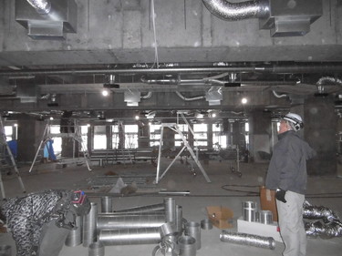 2階内部の設備工事の写真