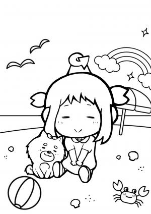 ぬりえ　海