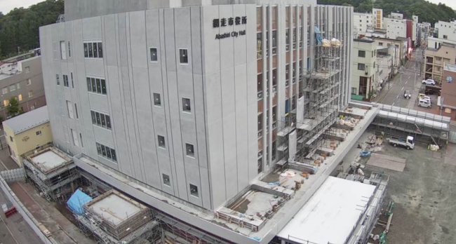 網走信用金庫本部の屋上に設置したカメラによる全景写真