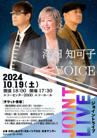 「澤田知可子」＆「VOICE」　Joint Live in ABASHIRIチラシ