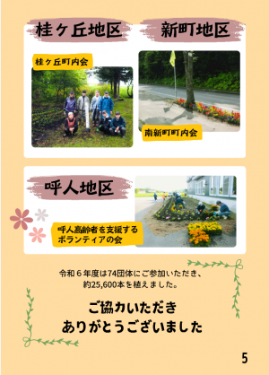 桂ケ丘・新町・呼人地区の花いっぱい運動の様子の写真