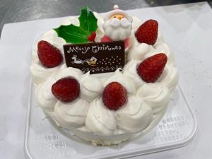 完成したクリスマスケーキの写真