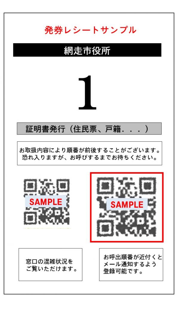 発券レシートサンプル