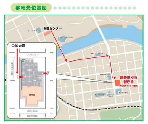 新庁舎位置図