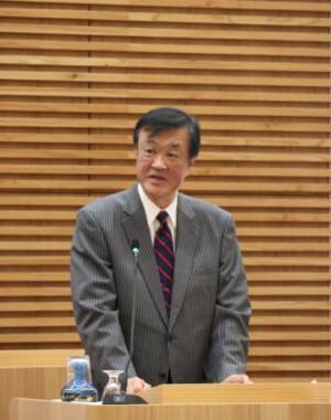 市長の市政執行方針説明時の写真