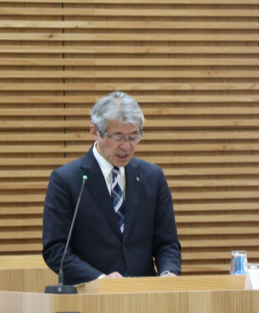 教育長の教育行政執行方針時の写真