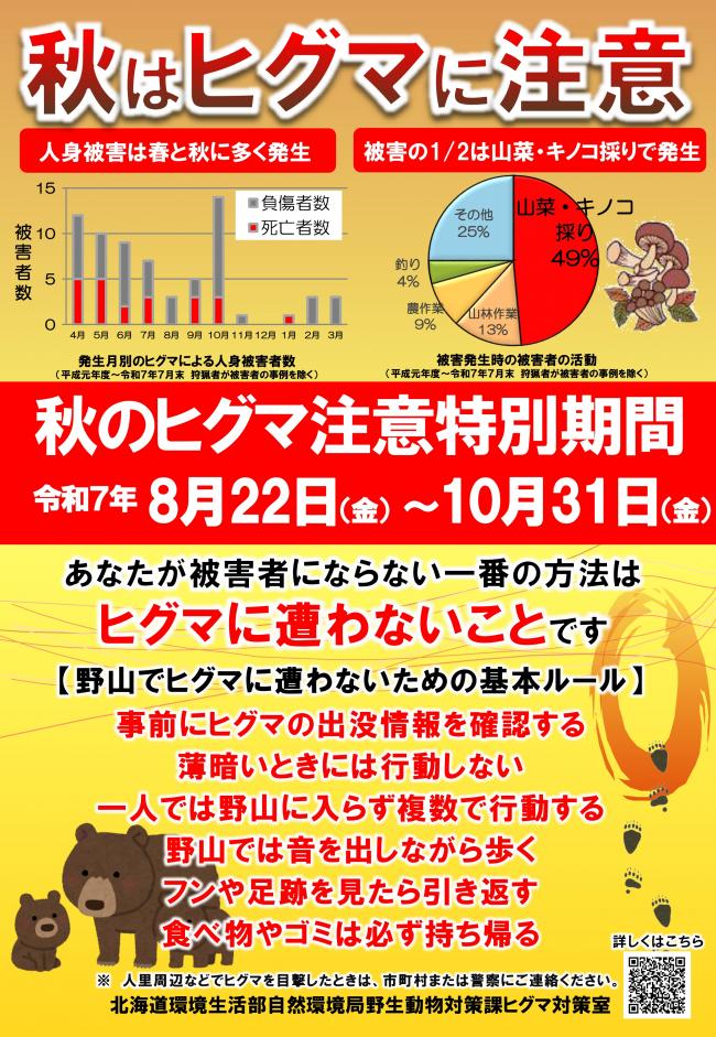 R7秋のヒグマ注意期間ポスター