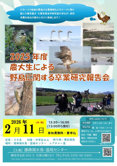 2025農大生による野鳥に関する卒業研究報告会